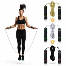 KIT 3 Cordas de Pular Profissional – Cores Sortidas – 3m Ajustável