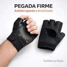 Luva Academia Antiderrapante Emborrachada em Poliamida e Acolchoada – Pegada Firme e Conforto