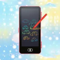 Estojo Escolar Lousa Mágica Tablet LCD Infantil 2 em 1 Desenho + Caneta
