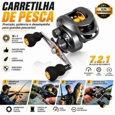 Carretilha de Pesca 7.2:1 18 Rolamentos Dreg 8kg Modelo 2026 Pescaria Recolhimento Rapido