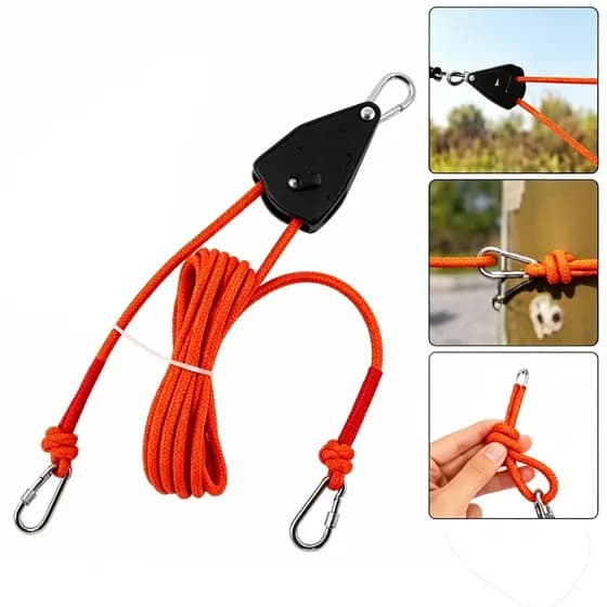 Corda Tensor 5 metros  de Tenda Barraca Dossel Desenhar Multiuso Resistente para Camping Ao Ar Livre