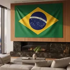 Bandeiras do Brasil Oficial 1,50m x 90cm Grande Resistente Com Ilhós poliester Kit 5/10 unid