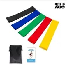 Kit 5 Faixas Elasticas Thera Band Com 5 Niveis Fisioterapia
