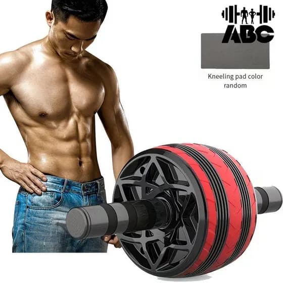 Roda Rolo Abdominal  Polia Larga Aparelho Exercício Fitness