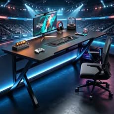 Mesa gamer de quarto, mesa de computador simples para estudo, trabalho e jogos em casa para estudantes