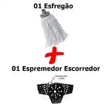 Kit Esfregão Refil Mop Rosca + Espremedor Escorredor Mop Esfregão - ENVIO IMEDIATO