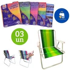 Refil Para Cadeira De Praia Kit 3 Unidades ESCOLHA A COR - O MENOR PREÇO É AQUI!
