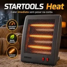 Aquecedor Elétrico Quartzo STARTOOLS HEAT 36cm Seguro Potente Baixo Consumo 127V 220V