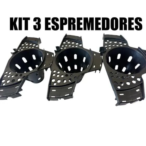 Kit 3 Espremedor Esfregão Úmido Escorredor Mop Para Balde Redondo 30cm