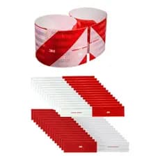 Kit Faixa Lateral + Para-choque Adesivo Refletivo Reflexivo Caminhão Carreta Ônibus | Marca 3M