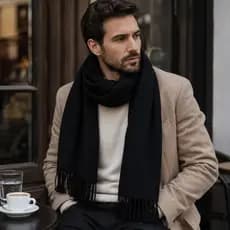 Cachecol Echarpe Masculino Inverno 70x180cm Elegante Social Casual Várias Cores