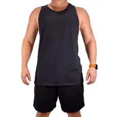 Regata Masculina Alongada 100% Algodão Regata Longline Streetwear Academia