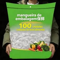 Capas Elásticas para Alimentos 100 Unidades Descartável Mantém Comida Fresca Transparente