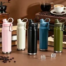 Garrafa Térmica Inox 800ml – 12h Gelada  | 5h Quente