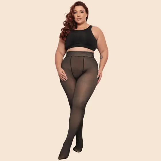 Meia Calça Plus Size Pelúcia Térmica G1 A G3