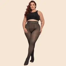 Meia Calça Plus Size Pelúcia Térmica G1 A G3