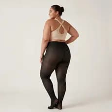 Meia Calça Térmica Pelinhos Plus Size Peluciada Translúcida
