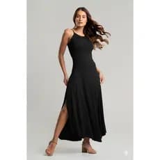 Vestido Longo com Recorte – Elegância, Conforto e Caimento Perfeito!