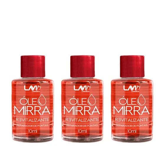 Kit 3unidades  Oleo Reparador De Mirra Revitalizante 10ml Lavid