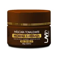 Máscara Tonalizante Morena Iluminada Lavid' 250g, cabelos de tons caramelos.