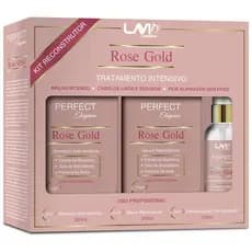 Kit Progressiva Orgânica Sem Formol Rose Gold - SH 300ml +Masc 300ml+Potencializador 120ml