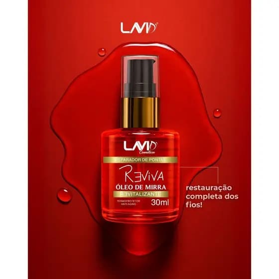 óleo reparador de mirra revitalizante 30ml lavid