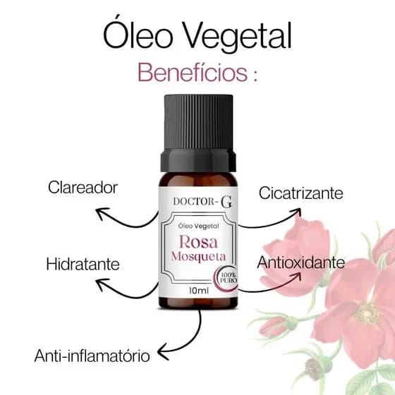 Rosa Mosqueta 100% Puro Óleo Vegetal  | Elimina Manchas, Anti Estrias e Celulites 10ML