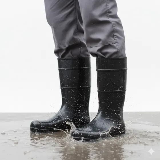 Bota de pvc galocha preta antiderrapante unisex pvc