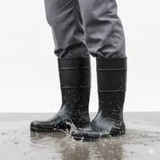 Bota de pvc galocha preta antiderrapante unisex pvc