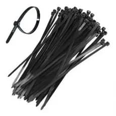 Abraçadeira de Nylon 2,5 x 150mm Lacre Plástico Fita Hellerman 15cm Preta