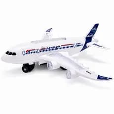 Avião Brinquedo Com Som Luz Bate E Volta Airbus.