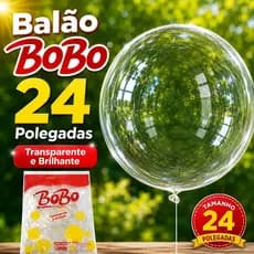 Bobo Balloon Balões Bubble Transparentes 24" Polegadas para Decoração de Festas e Eventos