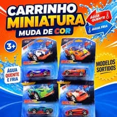 Brinquedo Carrinho de Ferro Muda Cor na Água Quente Gelada Die Car