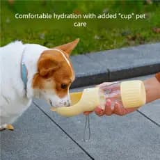 Garrafa de água para passeio de cachorro, copo de água portátil, fonte potável para animais de estimação, alimentação de