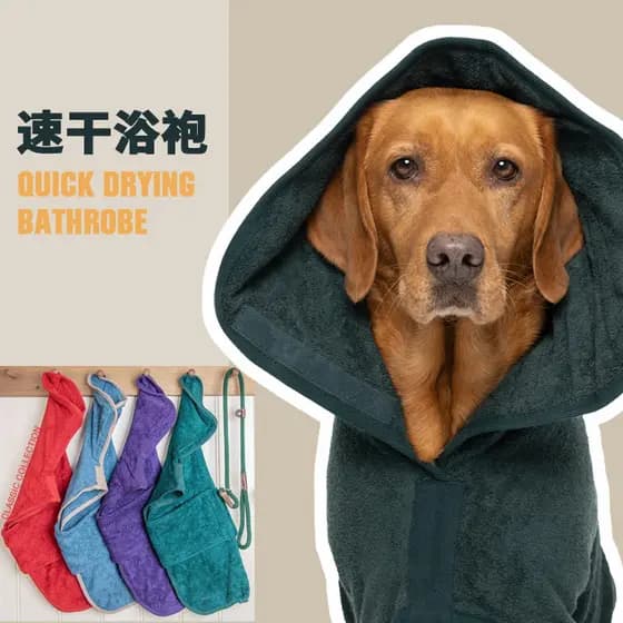Roupas para casa de animais de estimação absorvem água macia e seca roupão de banho toalha Amazon cão gato casaco