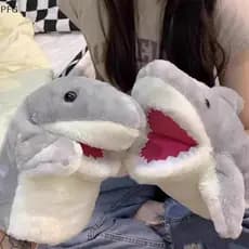 PFG 22cm Bonito Pequena Mão Fantoche Luvas Brinquedos De Pelúcia Animal Braço Boca Aberta Luva Boneca Crianças Presentes
