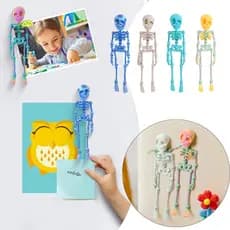 Skeleton Refrigerator Sticker Educational Toy Spooky 3d Fridge Magnet Decals for Halloween Decor and Fun Perfect for Sou
