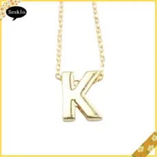 [SK] Moda Feminina Joias DIY Carta Pingente Elo Corrente Charme Colar Festa