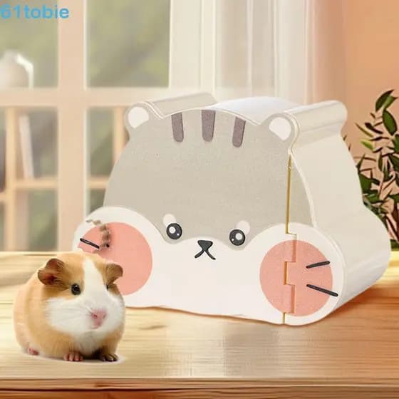 Casa De Esconderijo De Hamster TOBIE , Porta Lavável Pequeno Animal De Estimação Ninho De Dormir , Caverna Oculta De Des