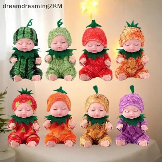 [Dreaming] 1 Peça De Bonecas Reborn Dormindo Fofas , Mini Boneca , De PVC , Brinquedos Para Meninas E Crianças , [zkm]