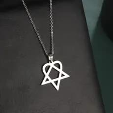 Novo produto pronto estoque simples hexagrama colar feminino All-Match David estrela pingente de aço inoxidável20250711