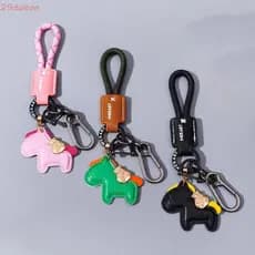 Chaveiro DALTON Pony PU , Boneca Realista De Cor Doce Zodiac , De Carro Da Sorte Couro Estilo Desenho Animado Ano Cavalo