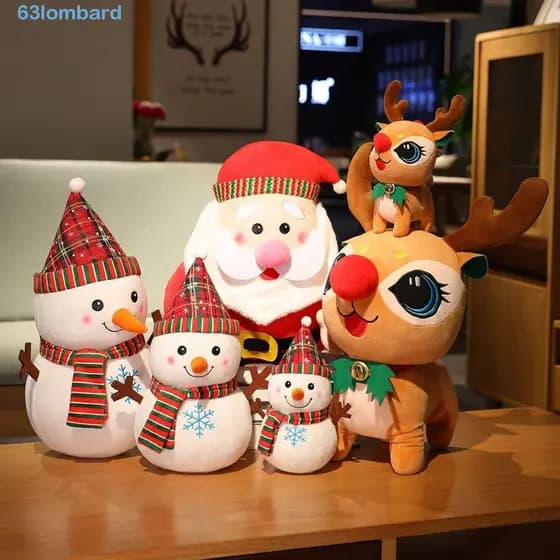 LOMBARD Brinquedos Bonecas Papai Noel Veados Enfeites Boneco De Neve Aniversário Ano Novo Animais Decoração De Casa Bone