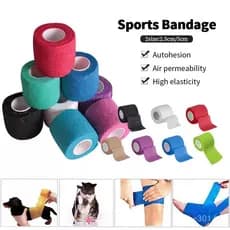 Fita Protetora Esportiva Envoltório Atlético Bandagem Muscular Autoadesiva para Fitness Basquete