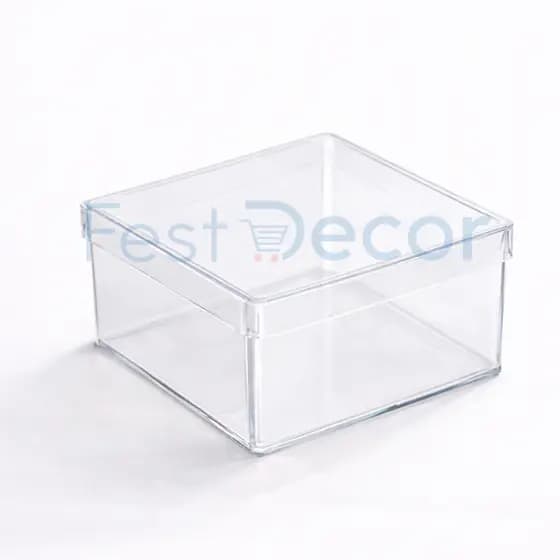 100 Caixinhas Acrilicas 7x7 para decoracoes festas e porta joias