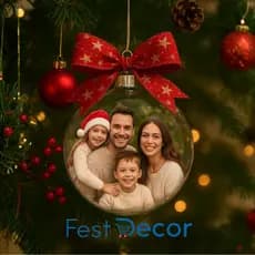 50 Esferas Acrilicas 6,5cm - Enfeite de Natal - Árvore de Natal - Bola de Natal - Porta fotos