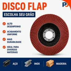 Disco Lixa Flap 10un Para Madeira E Metal Esmerilhadeira