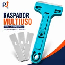 Raspador Multiuso Para Limpar Box Com 3 Lâminas Profissional/Vidro Piso Cerâmica Azulejo