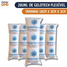 Kit Gelo em gel artificial flexivel reutilizável 45 ml gelox bolsa de gelo Gelotech para Alimentos Medicamentos e Perecí