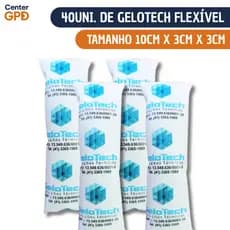 Kit Gelo em gel artificial flexivel reutilizável 45 ml gelox bolsa de gelo Gelotech Conservação Alimento Medicamentos